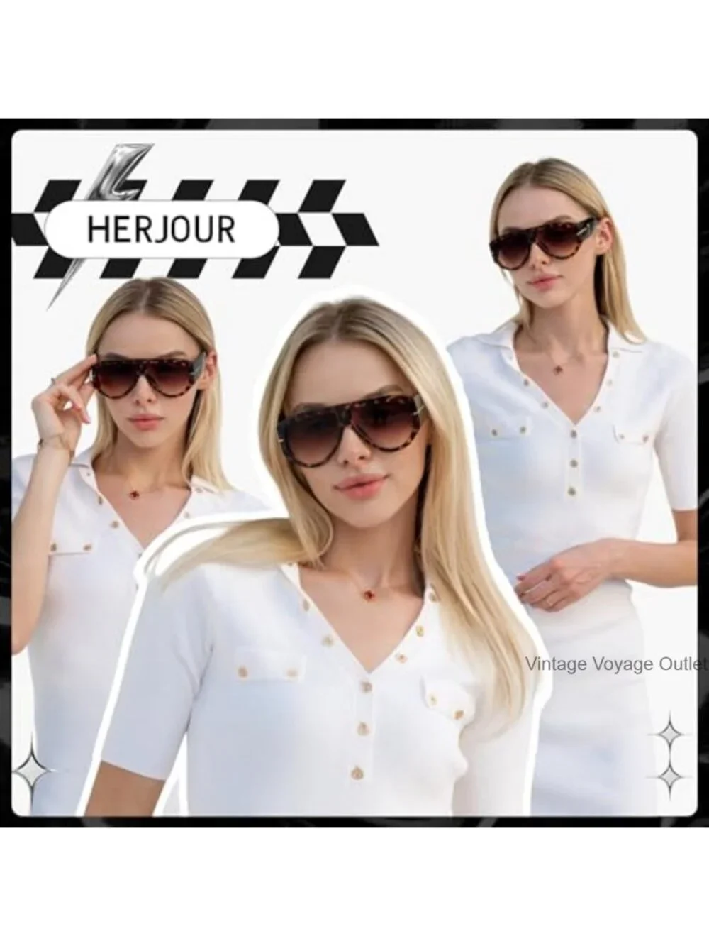 Oversized Retro Aviator Sunglasses UV Protection Unisex